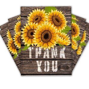 Sunflower Thank You Poly Mailers, 10x13, Lot of 10